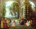 Les Plaisirs du bal Jean Antoine Watteau classic Rococo